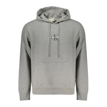 SWEAT-SHIRT GRIS À FERMETURE ÉCLAIR CALVIN KLEIN POUR HOMME - CALVIN KLEIN