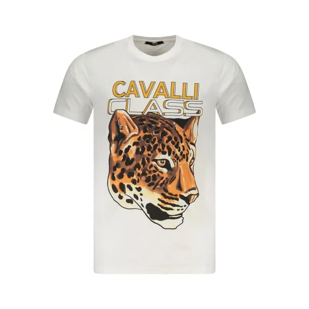 T-SHIRT À MANCHES COURTES CAVALLI CLASS HOMME BLANC - CAVALLI CLASS