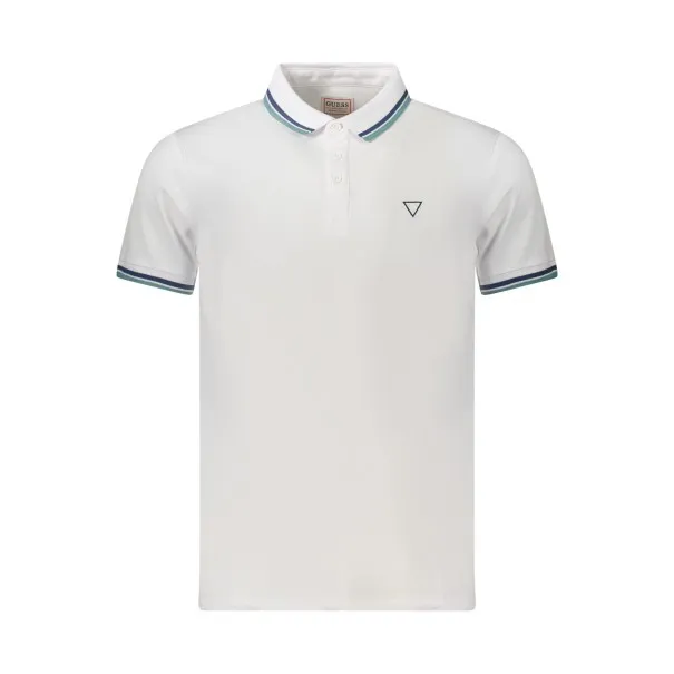 Polo Guess Jeans à manches courtes pour homme Blanc - GUESS JEANS