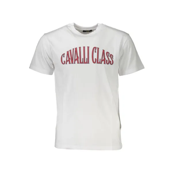 T-SHIRT À MANCHES COURTES CAVALLI CLASS HOMME BLANC - CAVALLI CLASS