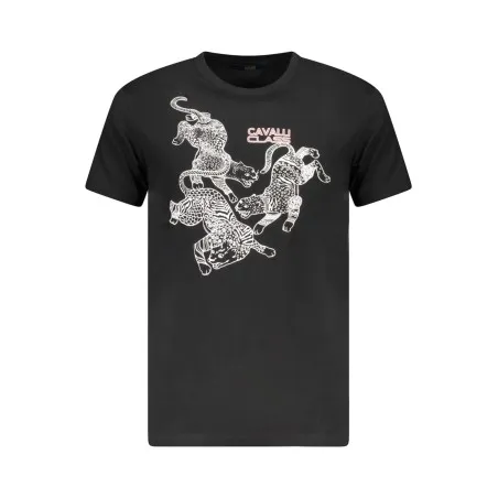 T-SHIRT À MANCHES COURTES CAVALLI CLASS HOMME NOIR - CAVALLI CLASS