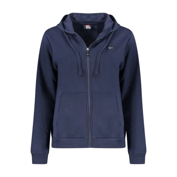SWEAT-SHIRT FEMME BLEU À FERMETURE ÉCLAIR NORVÈGE 1963 - NORWAY 1963