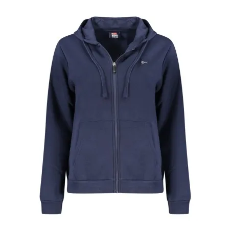 SWEAT-SHIRT FEMME BLEU À FERMETURE ÉCLAIR NORVÈGE 1963 - NORWAY 1963