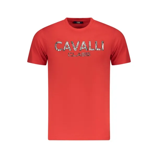 T-SHIRT À MANCHES COURTES CAVALLI CLASS HOMME ROUGE - CAVALLI CLASS
