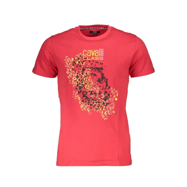 T-SHIRT À MANCHES COURTES CAVALLI CLASS HOMME ROUGE - CAVALLI CLASS
