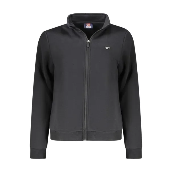 SWEAT-SHIRT NOIR À FERMETURE ÉCLAIR POUR FEMMES NORVÈGE 1963 - NORWAY 1963