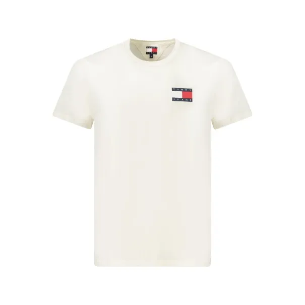 T-shirt blanc à manches courtes Tommy Hilfiger pour homme - TOMMY HILFIGER