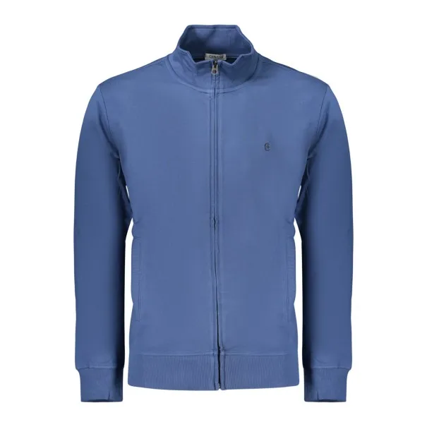 SWEAT-SHIRT BLEU À FERMETURE ÉCLAIR POUR HOMME COVERI MOVING - COVERI MOVING