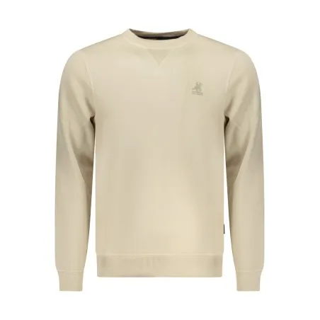 SWEAT-SHIRT BEIGE À FERMETURE ÉCLAIR POUR HOMME US GRAND - U.S. GRAND