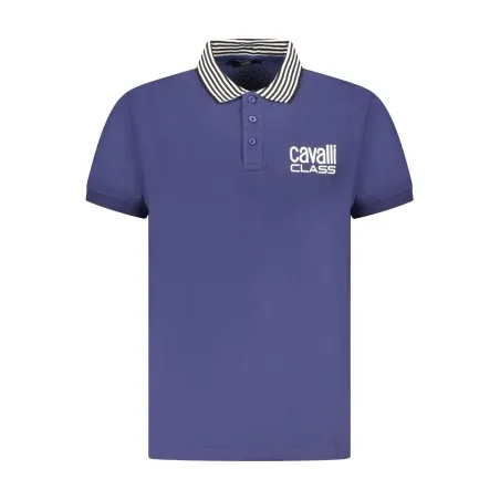 CAVALLI CLASS POLO MANCHES COURTES HOMME BLEU - CAVALLI CLASS