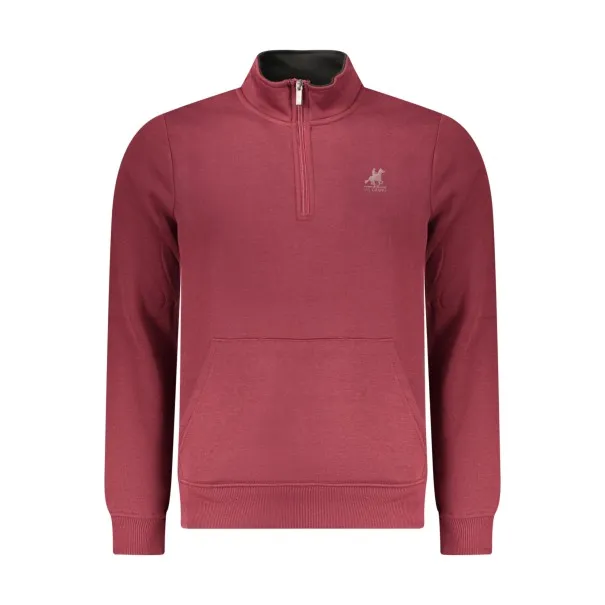 SWEAT-SHIRT ROUGE À FERMETURE ÉCLAIR POUR HOMME US GRAND - U.S. GRAND