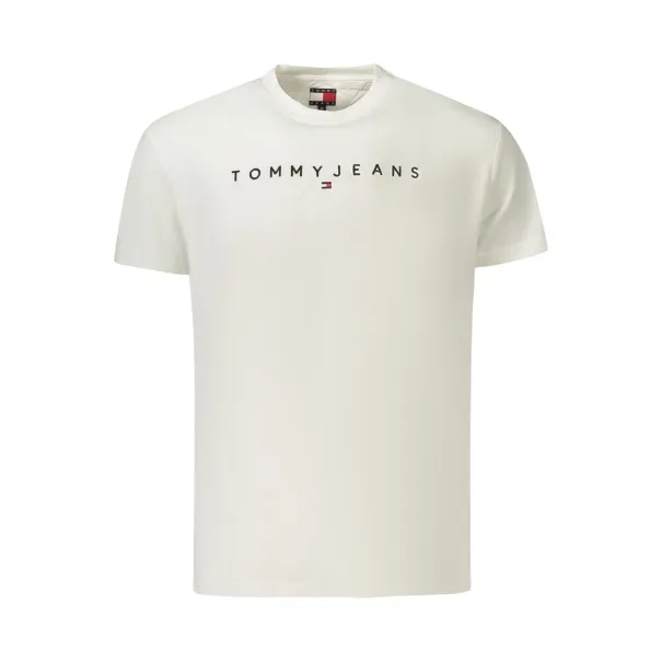 T-shirt blanc à manches courtes Tommy Hilfiger pour homme - TOMMY HILFIGER