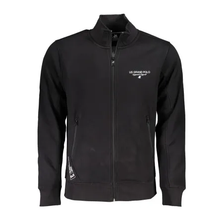 SWEAT-SHIRT NOIR À FERMETURE ÉCLAIR POUR HOMME US GRAND - U.S. GRAND