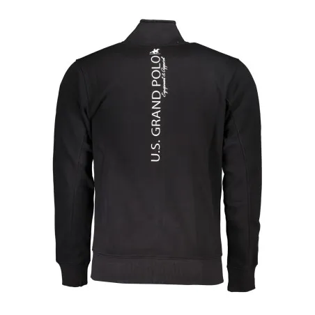 SWEAT-SHIRT NOIR À FERMETURE ÉCLAIR POUR HOMME US GRAND - U.S. GRAND