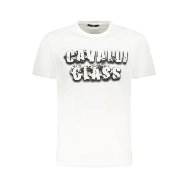 T-SHIRT À MANCHES COURTES CAVALLI CLASS HOMME BLANC - CAVALLI CLASS