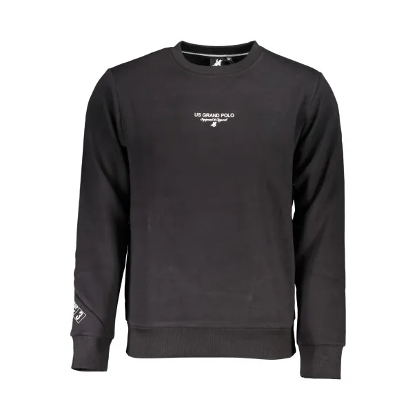SWEAT-SHIRT NOIR À FERMETURE ÉCLAIR POUR HOMME US GRAND - U.S. GRAND
