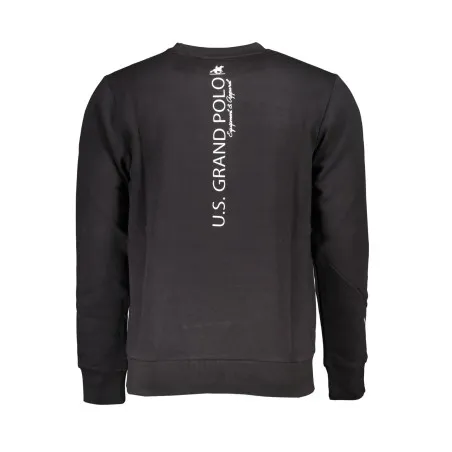 SWEAT-SHIRT NOIR À FERMETURE ÉCLAIR POUR HOMME US GRAND - U.S. GRAND