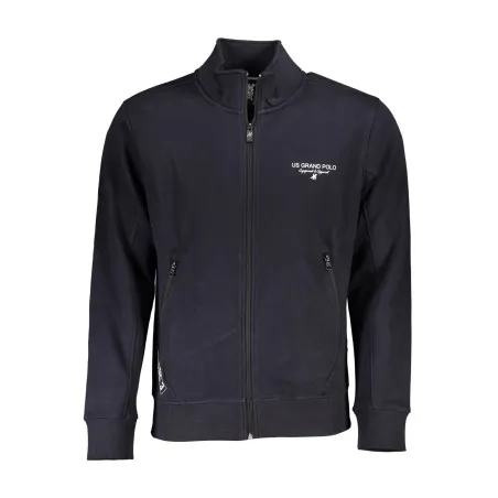 SWEAT-SHIRT BLEU À FERMETURE ÉCLAIR POUR HOMME US GRAND - U.S. GRAND