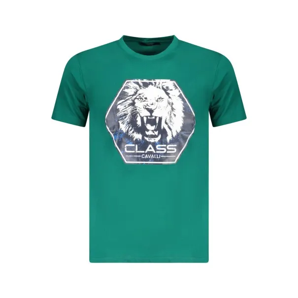 T-SHIRT À MANCHES COURTES CAVALLI CLASS HOMME VERT - CAVALLI CLASS