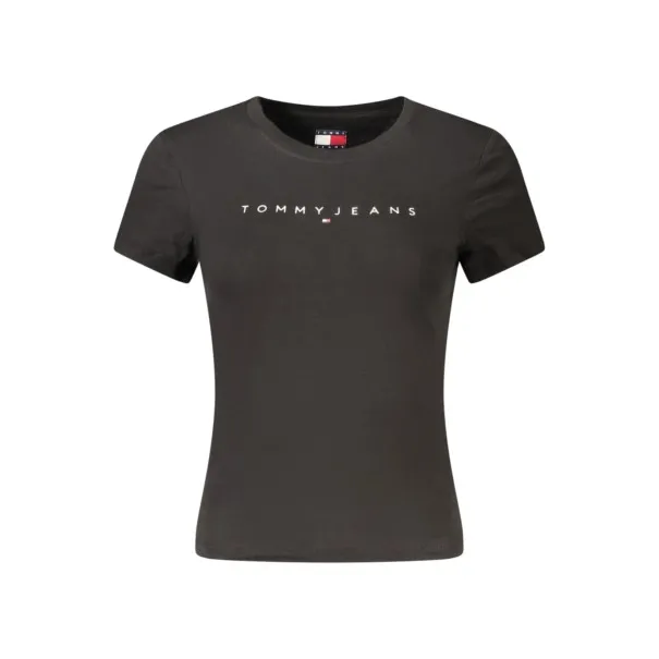 T-shirt noir à manches courtes pour femme Tommy Hilfiger - TOMMY HILFIGER