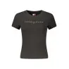 T-shirt noir à manches courtes pour femme Tommy Hilfiger - TOMMY HILFIGER