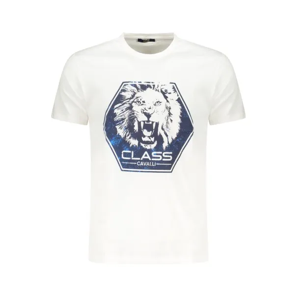 T-SHIRT À MANCHES COURTES CAVALLI CLASS HOMME BLANC - CAVALLI CLASS