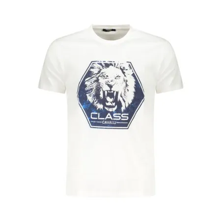 T-SHIRT À MANCHES COURTES CAVALLI CLASS HOMME BLANC - CAVALLI CLASS