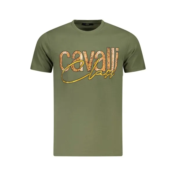 T-SHIRT À MANCHES COURTES CAVALLI CLASS HOMME VERT - CAVALLI CLASS