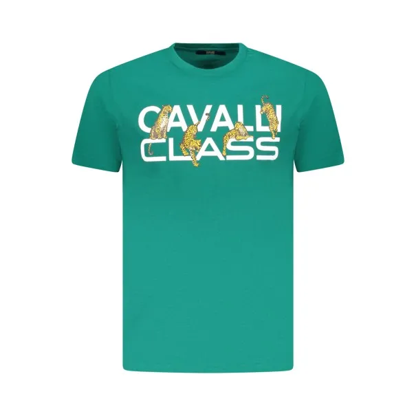T-SHIRT À MANCHES COURTES CAVALLI CLASS HOMME VERT - CAVALLI CLASS
