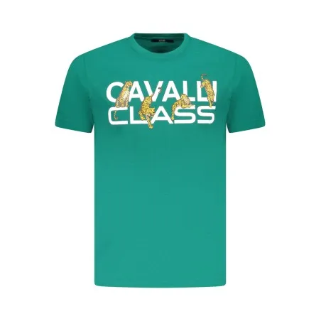 T-SHIRT À MANCHES COURTES CAVALLI CLASS HOMME VERT - CAVALLI CLASS