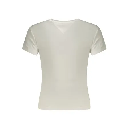 T-shirt blanc à manches courtes Tommy Hilfiger pour femme - TOMMY HILFIGER