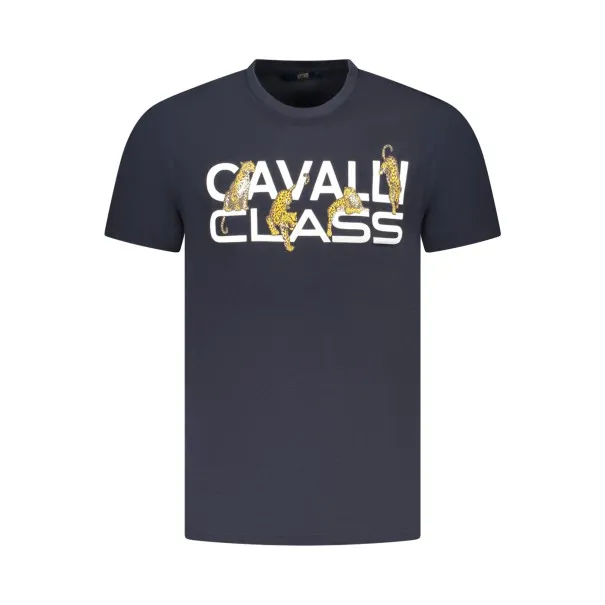 T-SHIRT À MANCHES COURTES CAVALLI CLASS HOMME BLEU - CAVALLI CLASS