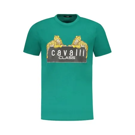 T-SHIRT À MANCHES COURTES CAVALLI CLASS HOMME VERT - CAVALLI CLASS