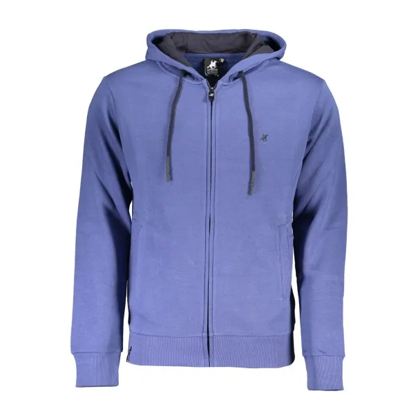 SWEAT-SHIRT BLEU À FERMETURE ÉCLAIR POUR HOMME US GRAND - U.S. GRAND