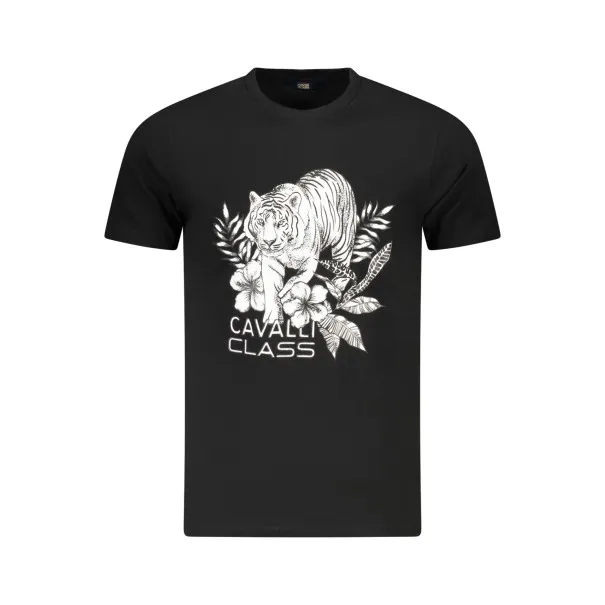 T-SHIRT À MANCHES COURTES CAVALLI CLASS HOMME NOIR - CAVALLI CLASS