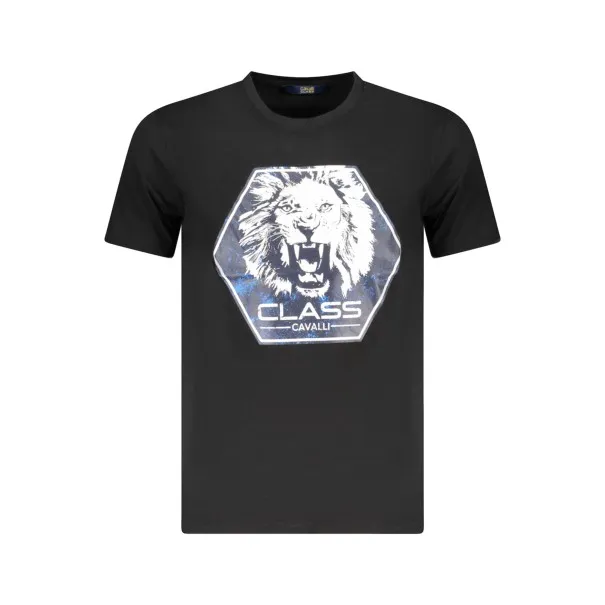 T-SHIRT À MANCHES COURTES CAVALLI CLASS HOMME NOIR - CAVALLI CLASS