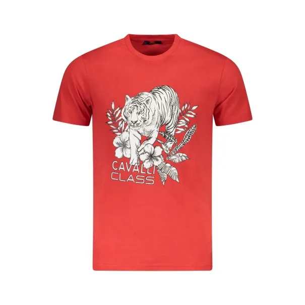 T-SHIRT À MANCHES COURTES CAVALLI CLASS HOMME ROUGE - CAVALLI CLASS