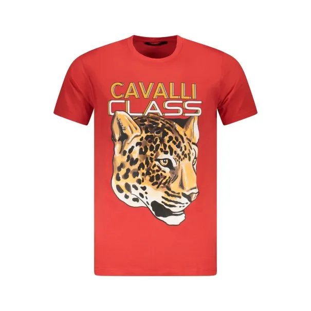 T-SHIRT À MANCHES COURTES CAVALLI CLASS HOMME ROUGE - CAVALLI CLASS