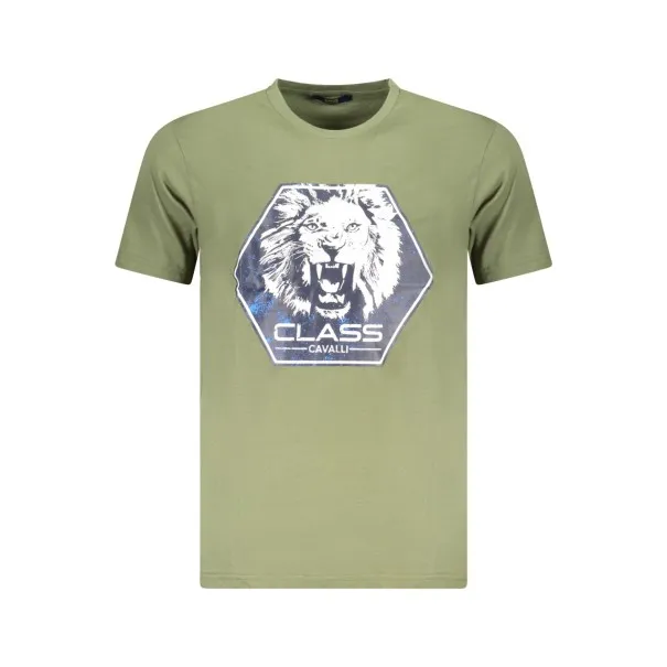 T-SHIRT À MANCHES COURTES CAVALLI CLASS HOMME VERT - CAVALLI CLASS