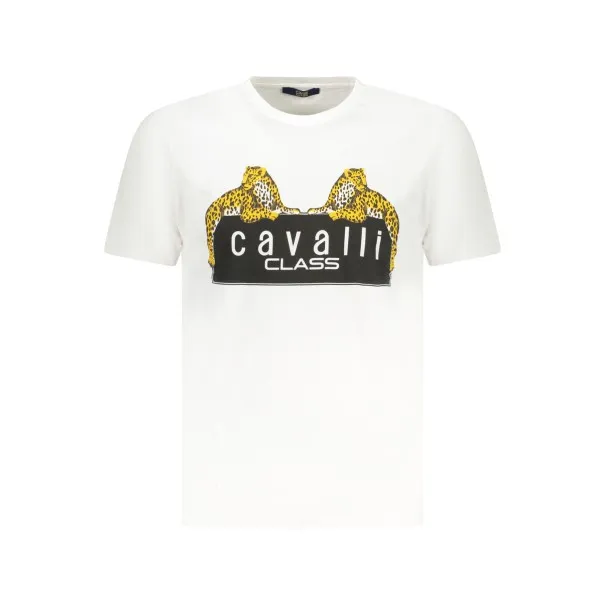T-SHIRT À MANCHES COURTES CAVALLI CLASS HOMME BLANC - CAVALLI CLASS