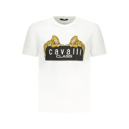 T-SHIRT À MANCHES COURTES CAVALLI CLASS HOMME BLANC - CAVALLI CLASS