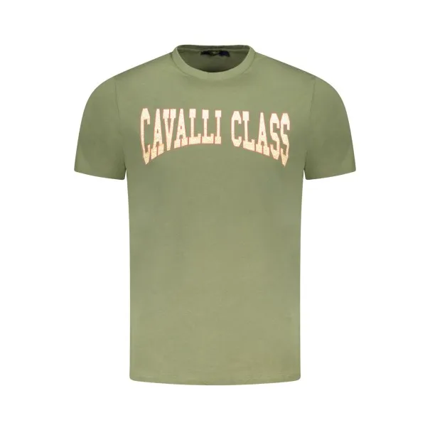 T-SHIRT À MANCHES COURTES CAVALLI CLASS HOMME VERT - CAVALLI CLASS