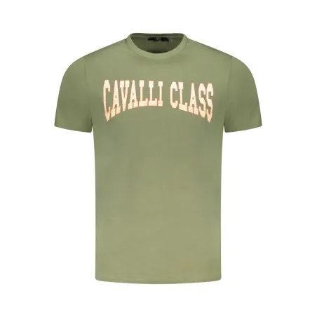 T-SHIRT À MANCHES COURTES CAVALLI CLASS HOMME VERT - CAVALLI CLASS