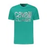 T-SHIRT À MANCHES COURTES CAVALLI CLASS HOMME VERT - CAVALLI CLASS