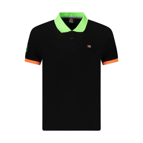 Polo homme à manches courtes, Norvège 1963, noir - NORWAY 1963