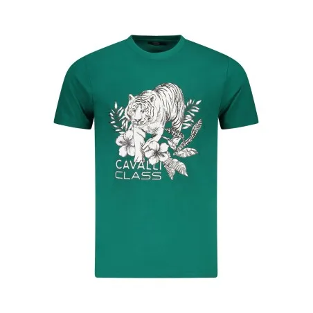 T-SHIRT À MANCHES COURTES CAVALLI CLASS HOMME VERT - CAVALLI CLASS