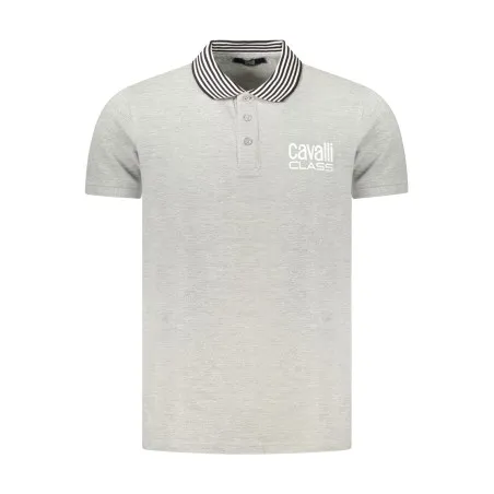 CAVALLI CLASS POLO MANCHES COURTES HOMME GRIS - CAVALLI CLASS