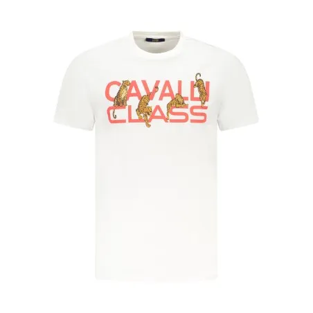 T-SHIRT À MANCHES COURTES CAVALLI CLASS HOMME BLANC - CAVALLI CLASS