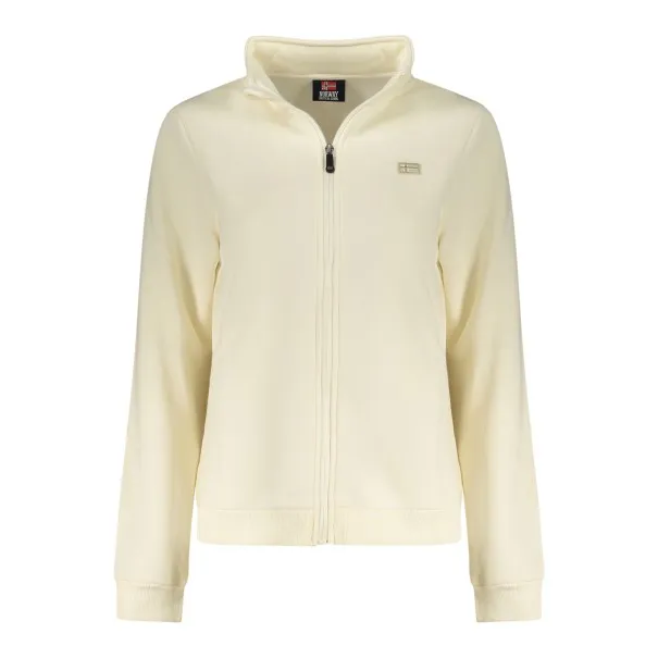 SWEAT-SHIRT BLANC À FERMETURE ÉCLAIR POUR FEMMES NORVÈGE 1963 - NORWAY 1963