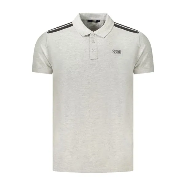 CAVALLI CLASS POLO MANCHES COURTES HOMME GRIS - CAVALLI CLASS